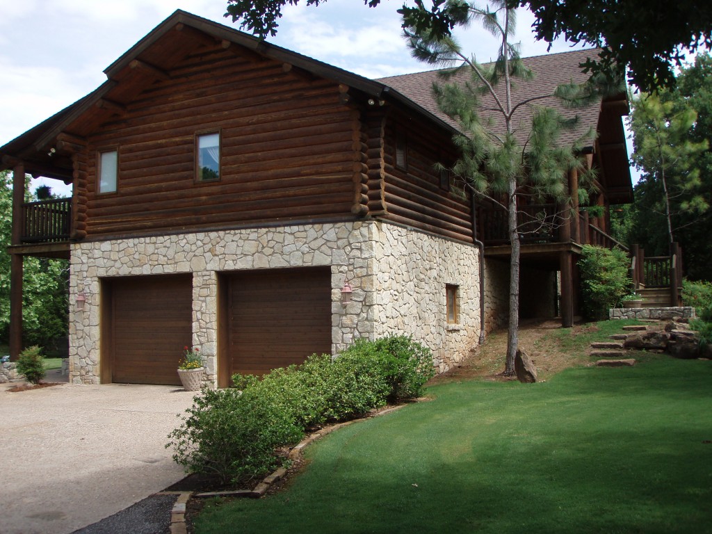Log home care staining