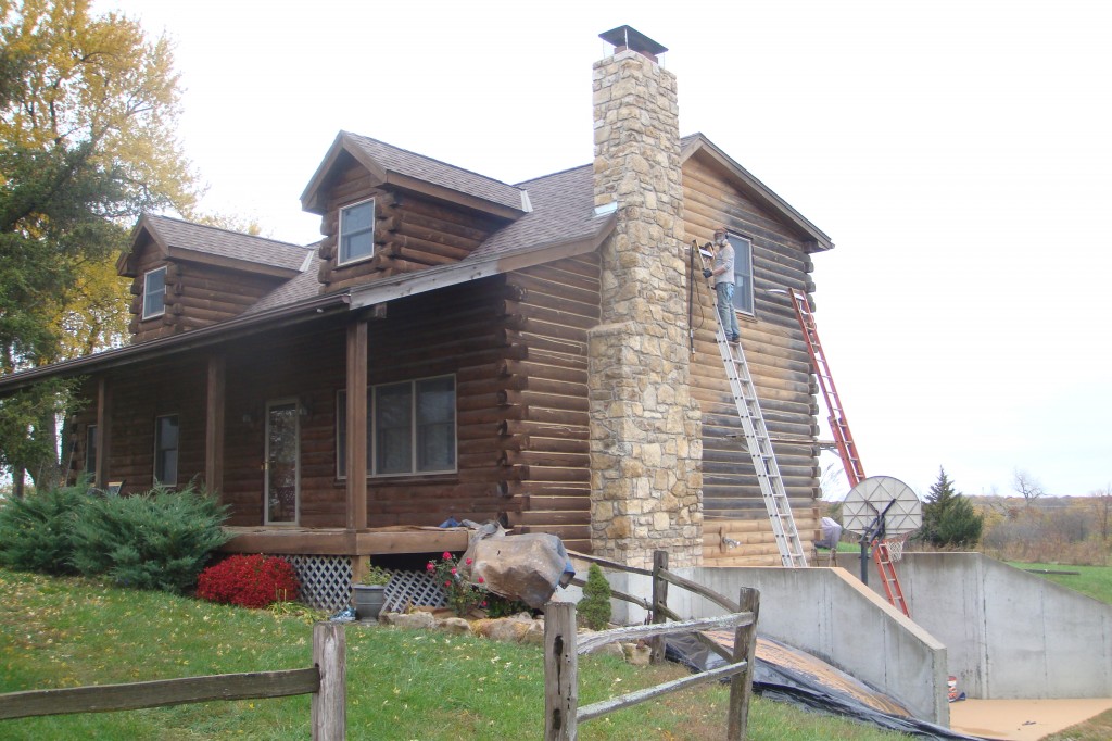 888-LOG-GUYS Log Home Restoration - Our work!